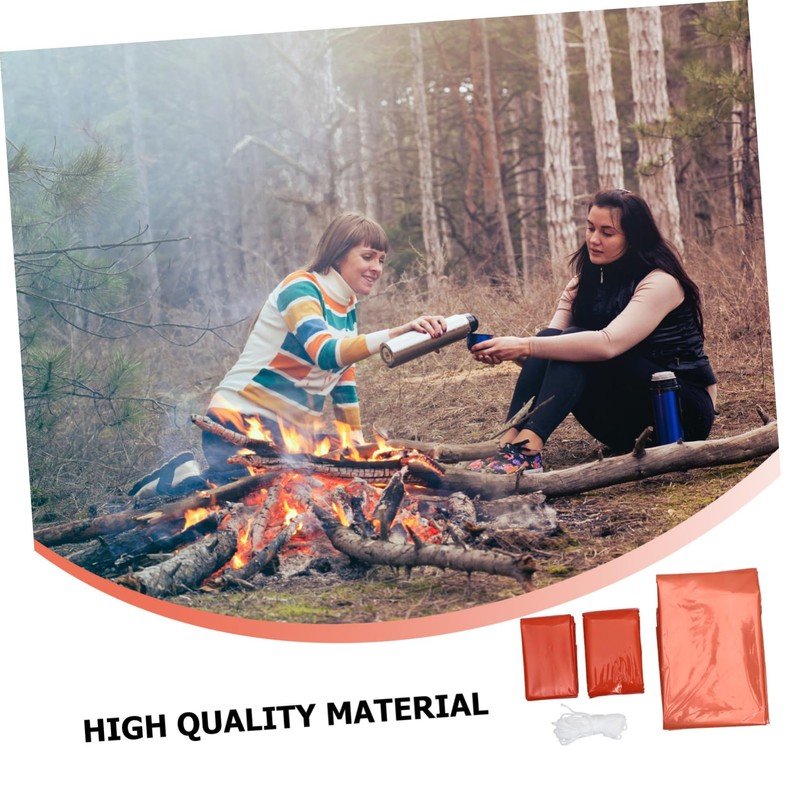 WOONEKY Survival Sleeping Bag Insulated Tent Emergency Blanket Thermal Mat