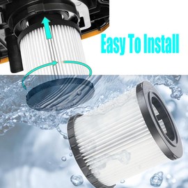 Ghsretore 2 Pack DCV5801H HEPA Filter Compatible with OR FIT FOR DEWALT DCV580H DCV581H 20V MAX Wet Dry Vacuum, Washable and Reusable with 2 Brushes