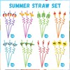 HealthSTEC 24 Sets Beach Theme Reusable Shape Straws End of