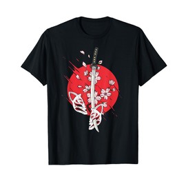 Japan Anime Yokai Mask Samurai Style Kitsune Mask T-Shirt