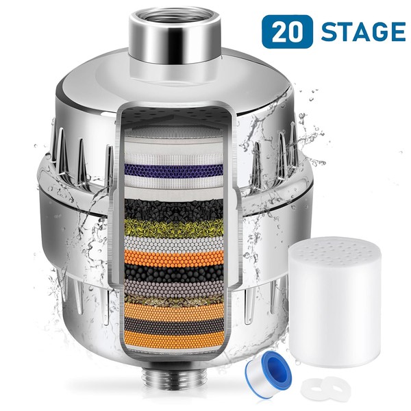 20 Stage Shower Head Filter for Hard Water Softener Remove
