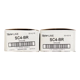Ilco Taylor Line Ilco SC4-BR Key Blanks 100 Keys (2x 50 Pack) Brass Schlage SC4 Cut