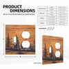 Forest Pine Tree Woodland Woods Grain 2 Gang 1 Toggle/Duplex