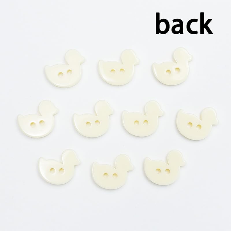 10PCS Resin Button with Duck Pattern,2-Hole Button,0.51 * 0.47inches