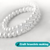 Abalorio de perlas blancas de 8 mm, 1000 piezas, redondas,