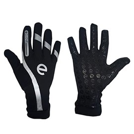 eGlove Run - Lightweight Technical Running Gloves - Touchscreen Friendly - Men and Women - Updated A/W 2022/23 Models (Black Hi-Vis, X-Small)