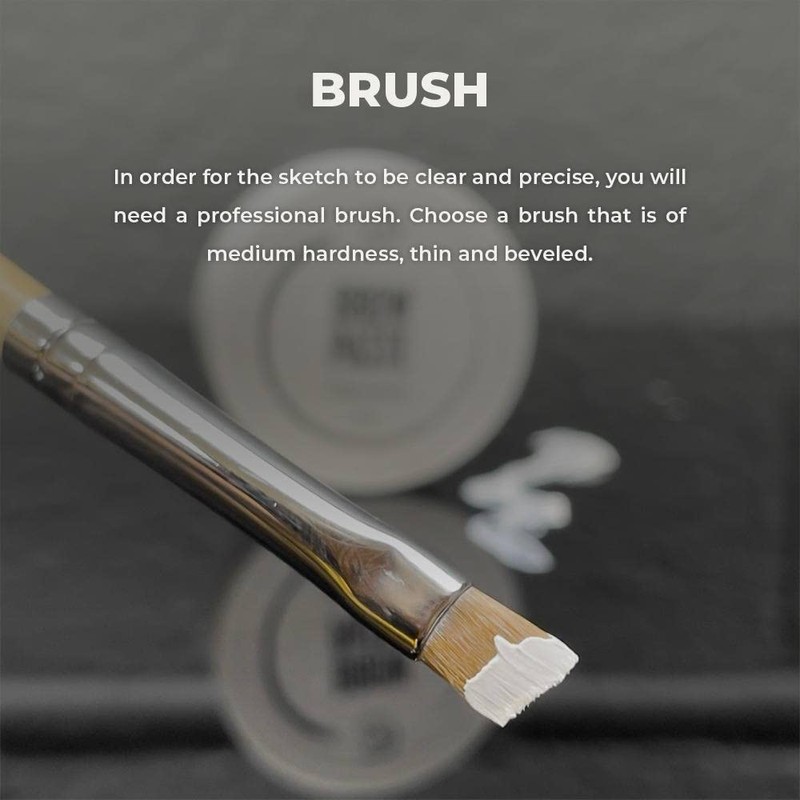 White Brow Paste, [Large 15g Bottle] White Premium Pre-Inked Mapping