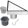 Hydroware Triangle Shower Drain - Stainless Steel Triangular Shape Shower