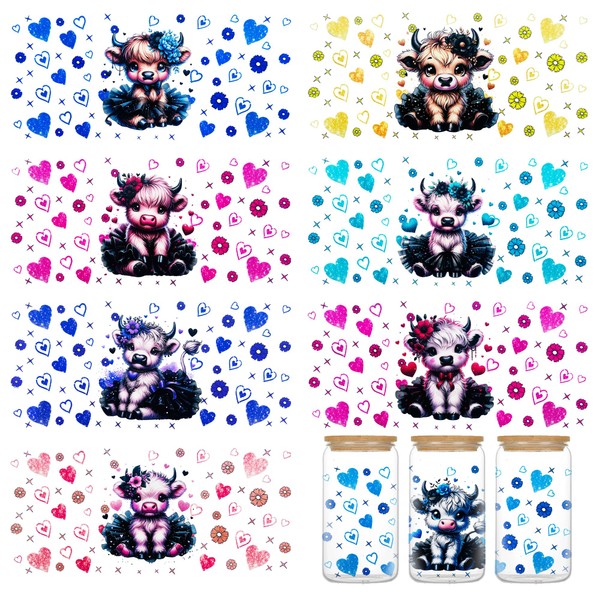 UV DTF Cup Wraps for 16 oz Tumblers with High