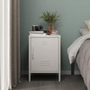 Metal Nightstand Modern End Side Table Steel Bedside Storage Cabinet