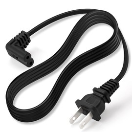 Aotto Electric Lunch Box Food Heater 110V Wall Plug 90 Degree Angle Power Cable Replacement for 3-in-1 Portable Oven Food Warmer, Black