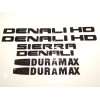 GM 6PC 11-19 Gloss Black Emblem Letters Fit GMC Sierra