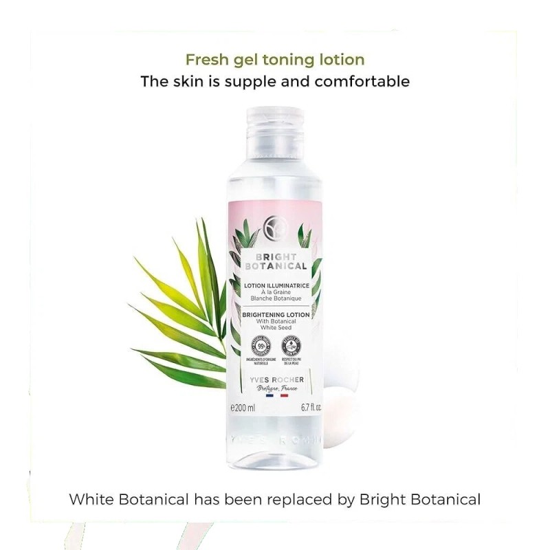 YVES ROCHER BRIGHT BOTANICAL BRIGHTENING TONER (WHITE SEED) 200 ml.
