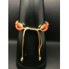 Unbranded String Cowrie Sea shell Red and Gold Bracelet or
