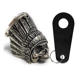 SLNXA Campana de Motocicleta Campaná Biker Amuleto Moto Guardian Bell Campana de Motocicleta 3D con Colgador Campana o Llavero de Titanio Campanas de Motociclista de Buena Suerte Plateado