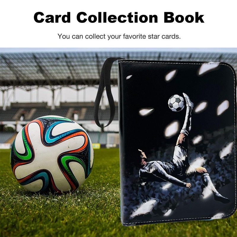 Football Card Holder,r 4 Pockets - 100 Pages Holding 400