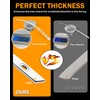 PBYMT Polished Stainless Slotted Batwing Windshield Trim Chrome Compatible for