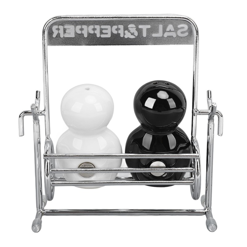 Black and White Swing Figure Salt and Pepper Shaker Set,