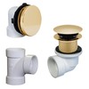 Westbrass D593PRK-01 Plumber's Pack Bath Waste Assembly with Tip-Toe Drain