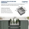 Logmey 17 In Undermount Bar Sink - 17x17 Inch Square