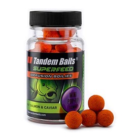 Tandem Baits SuperFeed Mini Diffusion Pop-Up Fat Salmon & Caviar | Carp Fishing Hookbaits | Pop Ups Carp Fishing | Carp Fishing Bait | Carp Bait | Carp Fishing Accessories for Monster Fish 12mm 30g