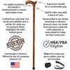 Asterom Walking Cane - Ergonomic Wooden, Cane for Women &