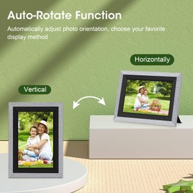 KeepUs 10.1 inch Smart Digital Ficture Frame 1280x800 HD IPS Touch Screen WiFi Electric Photo Frame with 16GB Memory Auto-Rotate Share Photos/Videos via App (Grey)
