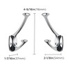 ZAUYX 5 Pack Polished Chrome Hooks Decorative Heavy Duty Solid