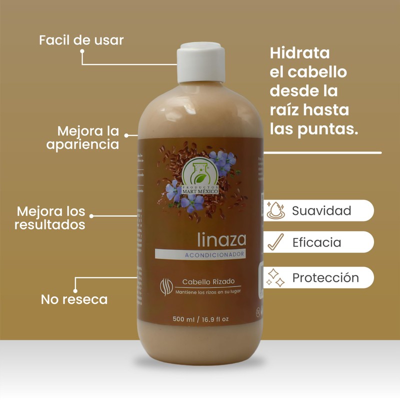 Acondicionador de Linaza Productos Mart Mexico 500 Ml