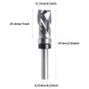 1/4” Compression Spiral Flush Trim Router Bit, Solid Up-Down Cut