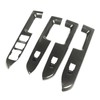 4 Pcs Door Window Control Panel Cover Carbon Fiber Style