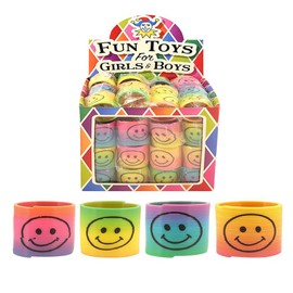 12 x Mini Smiley Springs - Party Bag Fillers