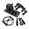 Kit Rodillo Abdominal Barras Push-up Cuerda Para saltar Ejercitador Mano