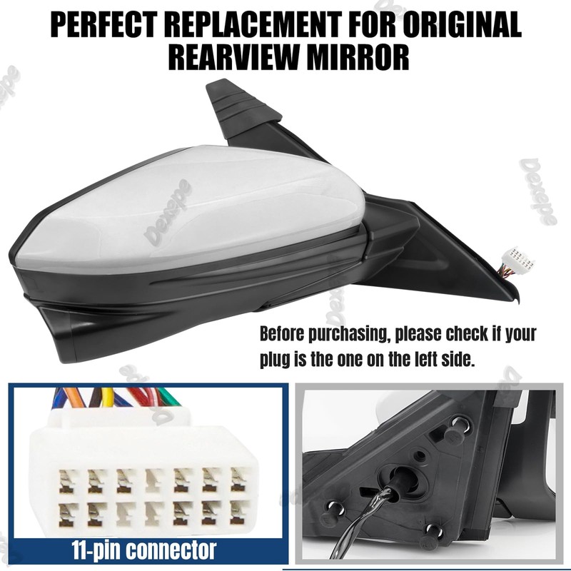 Dexepe Passenger Side Mirror Assembly 2016-2021 Compatible with Honda Civic