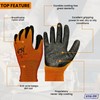 STIX-ON 20 Pairs Orange Large Work Gloves–Heavy Duty Rubber Coated