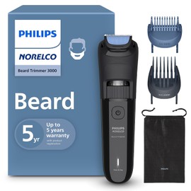 Recortadora de Barba Norelco Philips 3000, 40 Dial de Precisión de Longitud, Negro