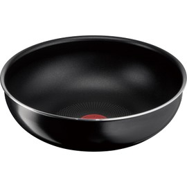 Tefal L43819 Wok Pan with Removable Handle, 11.0 inches (28 cm), Deep Wok, For Gas Fires, Does Not Use Harmful Materials Such As PFOA, Ingenio Neo Hard Titanium Intense Wok Pan, Non-Stick Longer