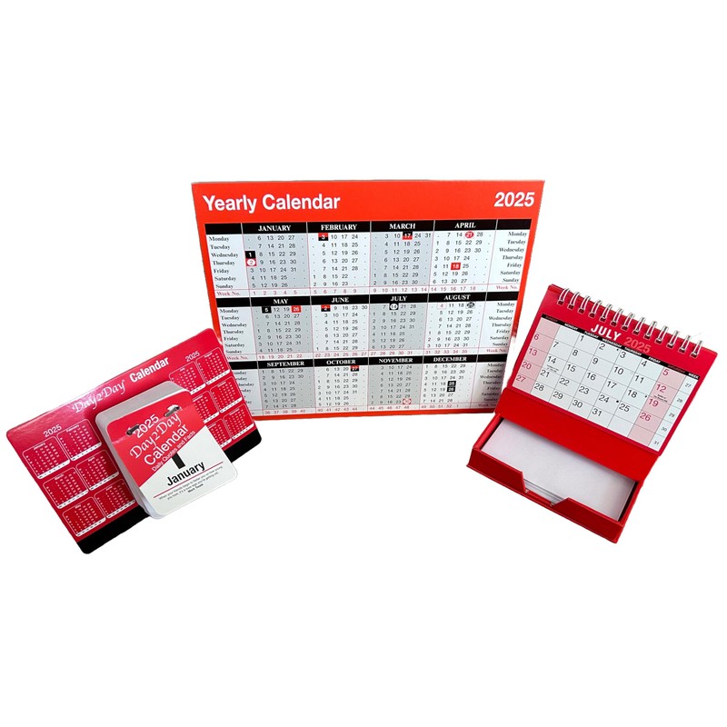 2025 Freestanding Desktop yearly Planner