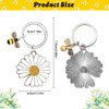 Keyrings for Women, 2PCS Cute Daisy Keychain Daisy Keyring Bag