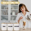 EQEY Coffee Tea Sugar Container Set of 3,Farmhouse Storage Containers