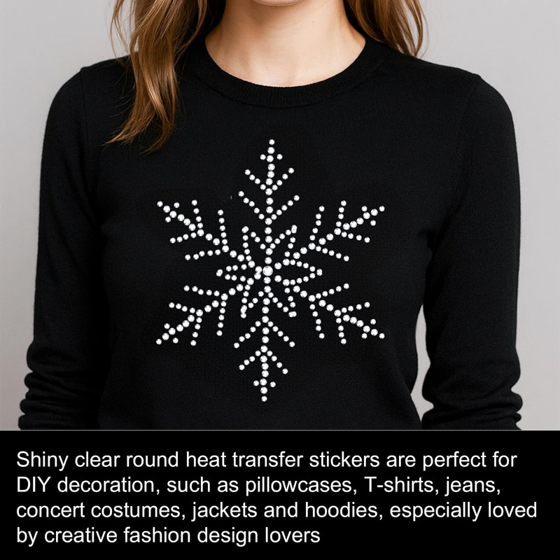 10pcs Iron on Rhinestones for Clothing, Glitter Iron on Rhinestone