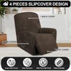 FestiCorp Recliner Chair Covers Real Velvet 4-Pieces Recliner Covers for