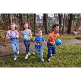 Crocodile Creek Small Rubber Playground Ball 7” Size - For Kids 3 Years and Up - Ships Inflated & PVC-Free - Durable Design for Indoor, Outdoor Games and Active Sports - Shark Reef