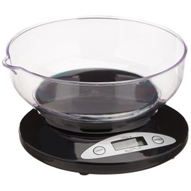 Weighmax W-2810-5KG-BLACK Digital Multifunction Kitchen and Food Scale with Bow, 11-Pound, Black