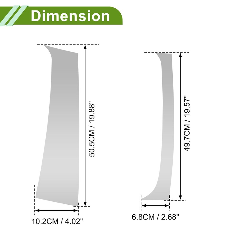 HOPESPANNER Door Pillar Window Trim for Dodge for Ram 1994-2001