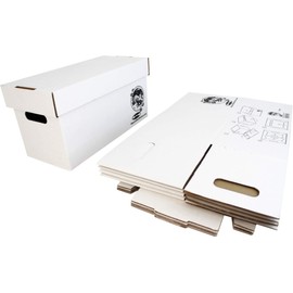 7" 45rpm Vinyl Record Storage Box - Sturdy Cardboard with Removable Lid - Holds up to 200 7" Records - 5 Boxes #07BC09