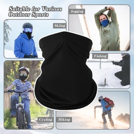 Xpieoyrm Pack of 4 Multifunctional Tube Scarf, Elastic Sun Protection Loop Scarf, Windproof Tube Scarf, Quick-Drying, Breathable for Motorcycle, Hiking, Cycling and Running, Black, grey, blue, green