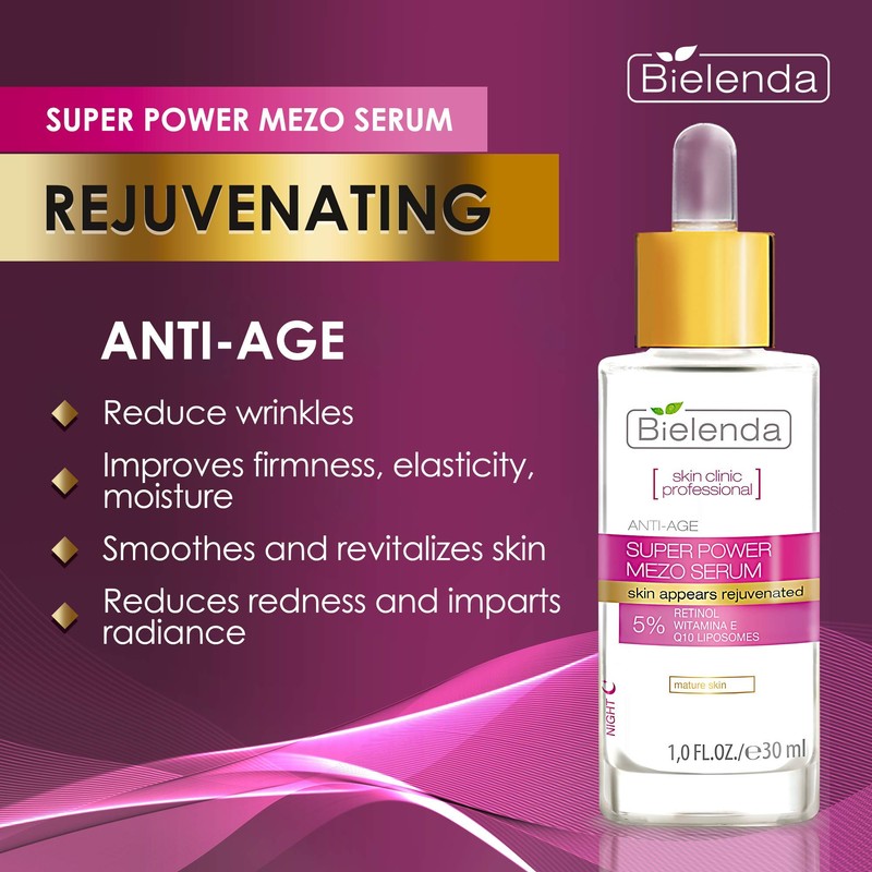 Bielenda Mezo Anti-Wrinkle Rejuvenation Serum with Retinol 30 ml