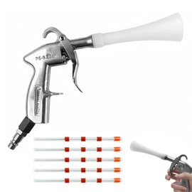 Druckluft Reinigungspistole, Druckluftpistole, Luftpistole Ausblaspistole Druckluft, 6-9,2 Bar Pressluftpistole mit 5 Schlauch, Entfernt sie Effektiv Schmutz Bei der Autoinnenreinigung