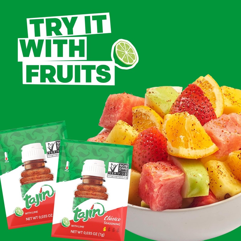 Tajin Clásico Chile Lime Seasoning To-Go Packets (Pack of 2)